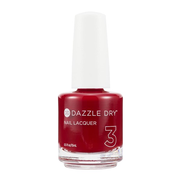 Dazzle Dry Nail Lacquer (Step 3) - Fast Track Cherry - A classic cherry red with blue undertones. Full coverage cream. (0.5 fl oz)