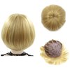 NEWPECK Girls Golden Mushroom Wig Short Bob Wig With Bangs Blonde Bowl Cut Wig Cap For Women