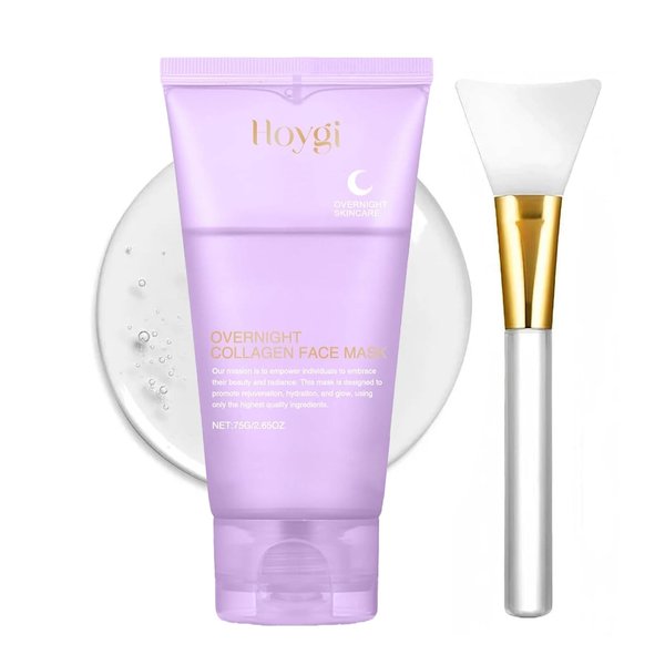 Ueseinl Collagen Night Wrapping Peel off Mask, Overnight Wrapping Mask Pack, Lifting and Tightens Skin, Reduces Sagging, Hydrolyzed Korean Glow SKin Collagen Tear-Off Mask, Hydration & Elasticity
