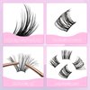 Individual Lashes Extensions Natural Look Cluster Lashes Wispy DIY Open Eyes False Eyelashes 80pcs D Curl Lashes Strips for Self Application at Home, 10 Pairs