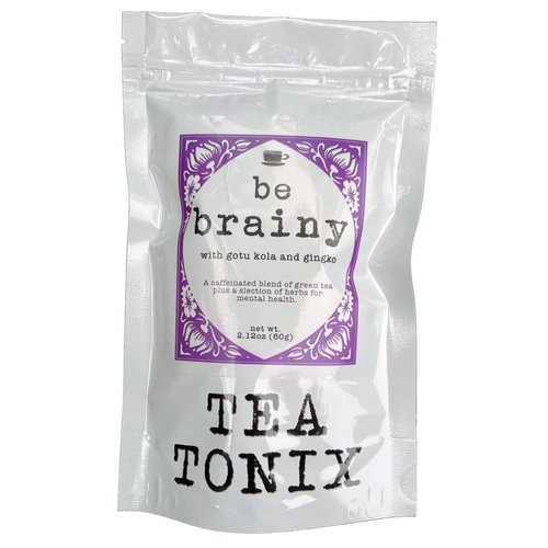 BE BRAINY Tea for Mental Clarity with Gotu Kola, Hawthorn Berries, and Gingko 60g (2.12oz) - a Green Tea to Help with Memory, Concentration, and Focus