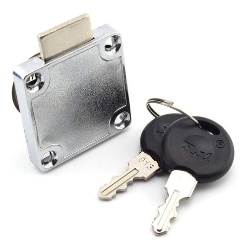 SDTC Tech Drawer Lock with Keys and Matching Screws for Cabinet/Wardrobe/Cupboard/Office Desk etc. (Cylinder Cam Length 22 mm)