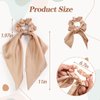 6 PCS Bow Silk Scrunchies, Hair Ties with Bows, Hair Scrunchies for Women Girls, Knotted Bow Silk Hair Ties, Satin Hair Ribbon Elastic Hair Ties Hair Accessories Christmas Gifts Holiday