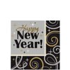 Amscan 16 Count Sparkling New Year Beverage Napkins, Multicolor