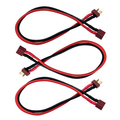 3PCS T Plug Extension Cable T Plug Male Connector to T Plug Female Connector Wire Adapter for RC Battery DIY Spare Part Remote Control Toy Parts