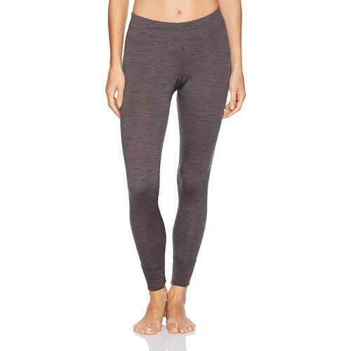 100% Merino Wool Women's Lightweight Base Layer Bottoms - Moisture Wicking Thermal Hiking Layers - Charcoal Gray - X-Small