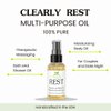 Clearly REST Aromatherapy Body Oil, Therapeutic Essential Oils with Avocado, Jojoba & Chamomile | Natural Massage Oil for Moisturizing, for Couples, Stress, Sore Muscles