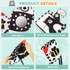 BBWOO High Contrast Baby Toys for Newborn, Tummy Time Toys, Black and White Baby Toys, Soft Baby Book, Infant Toy 0-3-6-12 Months, Visual Stimulation Toy, Chrismas Stocking Stuffers