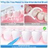 300 Pcs Interdental Brushes for Braces, 6 Size Soft and Bendable Braces Brush for Cleaning, Toothpick Dental Tooth Flossing Head Oral Dental Hygiene Flosser Teeth Gum Braces Tooth Cleaning Tool