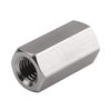 TOPPROS Pack of 6 M8 X 1.25-Pitch 24mm Length Metric Hex Coupling Nut 304 Stainless Steel Rod Coupling Nuts
