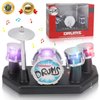 Finger Drum Set Electronic Mini Desktop Small Novelty Toy Desk Instrument Game with Sounds and Lights for Kids, Adults