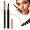 Magic Eyebrow Pencil 4-Tip, 3D Waterproof Sweat-proof Microblading Eyebrow Pencil Contouring Pen with 4 Fork, Long Lasting Eyebrow Microblade Eyebrow Pencil (Light Brown)