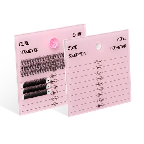 POCMKO 2 Packs Lash Tiles, Lash Trays for Eyelash Extensions, Lash Extension Glue Pallet Holder, Bigger Size Acrylic Eyelash Tile Holder, Eyelash Grafting Pallet, Eyelash Tray Strip Adhesive Glue Hold