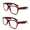 2 Pairs Deluxe Reading Glasses - Comfortable Stylish Simple Readers