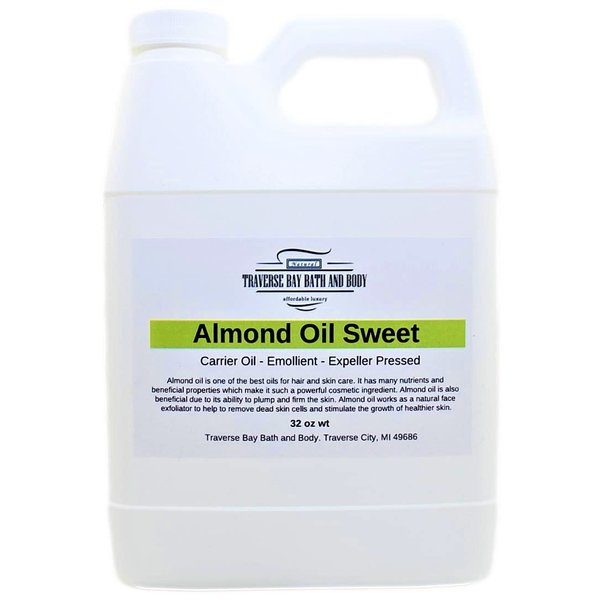 Traverse Bay Bath and Body Sweet Almond Oil Soap making supplies. Expeller Pressed/Cold pressed. 32 oz.