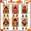 24Sheet Make-a-Turkey Stickers Thanksgiving Party Favors Supplies Stickers for Kids Turkey Games Crafts Stickers Autumn Fall Harvest Halloween Thanksgiving Decorations