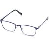 Foster Grant Men's Braydon Multifocus Rectangular Reading Glasses, Matte Navy Blue/Transparent, 54 mm + 1.25