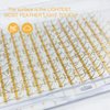 HAICHER Holographic Lash Tinsel, Colored Lash Extensions CC Curl 9-18mm Mixed Lash Trays (Gold, Spike)