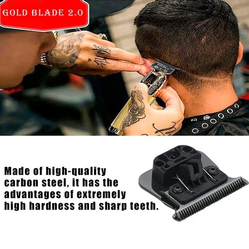 FX707ZB2 Replacement Blades Compatible with BaBylissPRO FX787 & FX726 Trimmers, for Outlining Hair Trimmers (FX787) and Trimmers (FX726) -Gold (black)