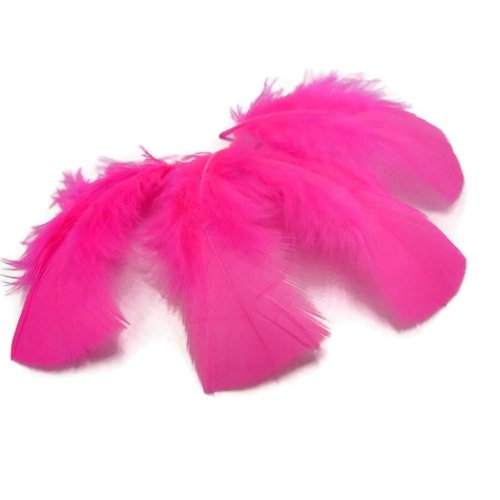 1 Pack - Hot Pink Turkey T-Base Plumage Feathers 0.50 oz. Dream Catcher, Wedding, Costume Feathers | Moonlight Feather