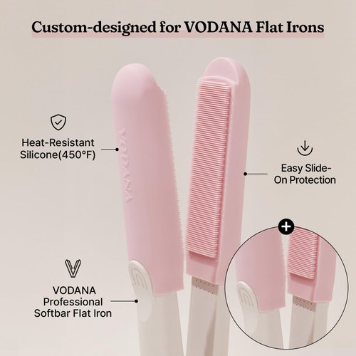 VODANA Hair Clinic Pads for Hair Straighteners, 2-Pack for VODANA Softbar Flat Iron, Perfect with Treatment Cream