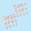 BABALAL Square Press on Nails Medium Fake Nails White Bling Glue ons Nails 24Pcs Squoval Shimmer Sparkly Acrylic Nails Gel Stick on Nails