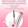 Eyelash Extension Cleanser, BREYLEE Upgraded Eyelash Extension Shampoo 60ML+Mascara Wand+Brush Eyelash Foam Cleanser For Extensions and Natural Lashes