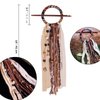 Dreadlock Hair Ties Dreadlock Accessories Dread Ties Loc Jewelry Dread Hair Clips Loc Ponytail Holders for Women and Men Dread Wrap for Dreads Braids Curls (3.5 inch / 9cm, Khaki)