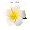 50Pcs 2.5" White Foam Hawaiian Frangipani Artificial Plumeria Flower Hat Hair Clips for Home Bridal Wedding Tropical Party Beach Vacation Decoration