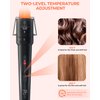 7 in 1 Curling Wand Set: Ohuhu Curling Iron Wand 7Pcs 0.35 to 1.25 Inch Interchangeable Ceramic Barrel Heat Protective Glove 2 Clips Dual Voltage Hair Curler for Girls Women Mother Gift Black