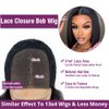 DÉBUT Short Bob 4x4 Lace Closure Straight Hair Wigs 100% Human Hair Glueless Wig Brazilian Virgin Hair Lace Front Wigs Natural Color 8 Inch