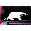 Minglewood Trading Badger Vinyl Decal Sticker 6" x 2" Honey Polecat Ferret - - Silver