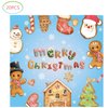 Hzleyw Gingerbread Christmas Party Supplies Paper Plates and Napkins Gingerbread Man Christmas Disposable Dinnerware Set, Christmas Dinnerware Set, Merry Christmas Party Decorations Serves 20