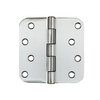 Hinge Outlet 316 Marine Grade Stainless Steel Door Hinges, 4 Inch with 5/8 Inch Radius, Non-Removable Pin, Highly Rust Resistant - 3 Pack