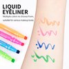 KYDA 4 Color Eyeliner Stamp Liquid Eyeliner, Waterproof & Smudge-proof Colorful Eyeliner pen，Fluorescent Rainbow Eye Liners for Women