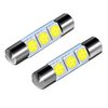 ZHOL SUPER BRIGHT White Vanity LED Light Bulbs Mirror Fuse Sun Visor 3-SMD 5050 Chips,6641F (A Pair)