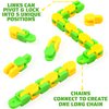 46 Pack 24 Links Wacky Tracks Snap and Click Fidget Toys,Fidget Snake Toy for Party Favors,Plastic Chains Finger Sensory Toys,Stress Relief Toys for Kids