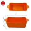 hoomdabox 2 Pack Silicone Grease Cup Liners for Blackstone 36 28 22 17 Inch Grill, Replacement of Aluminum Foil Drip Tray, Reusable Griddle Rear Grease Cup Liner Grease Tray, Orange