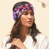 GORTIN Boho Headbands Knotted Head Bands Flower Turban Head Wraps Stretchy Hair Bands Yoga Headband Workout Sweatbands Fashion non-slip Head Scarf Hair Accessory for Women and Girls (A-Tye die)