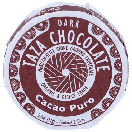 Taza Chocolate Organic Mexicano Disc 70% Dark Chocolate, Cacao Puro, 2.7 Ounce (1 Count), Vegan