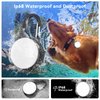 4 Modes Dog Lights for Night Walking, IP68 Waterproof Dog Collar Light for Nighttime Clip on, High-Capacity Rechargeable Dog Light with 2 USB C Cables, 2 Pack