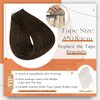 Full Shine Tape in Human Hair Extensions 14 Inch Skin Weft Adhesive Tape in Hair Extension Color 2 Dark Brown Glue in Remy Human Hair Tape in Extensions 20Pcs 50g Thick End Hair