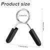 8pcs 1 Inch Barbell Clamps, Stainless Steel Spring Collar Clips Fitness Bar Clips Weight Lifting Dumbbell Weight Bar Clamps for Many Gym Equipment Strength Training Accessory