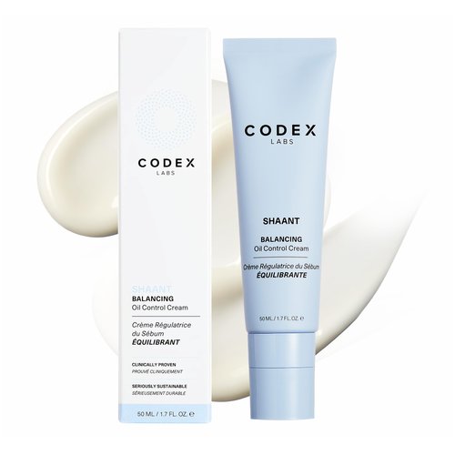 Codex Labs Shaant Balancing Face Cream - Plant Retinol Alternative & Oil Control - For Acne Prone Skin, All Skin Types - With 1% Bakuchiol, Ashwagandha - Cruelty-Free, Vegan Skincare (50ml)