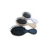 Essential Mini Hair Brush by BeaverStrong, Pocket-size Detangler Brush with Soft Bristles for Travel, Toddlers, Kids, Teens (Charcoal Black)