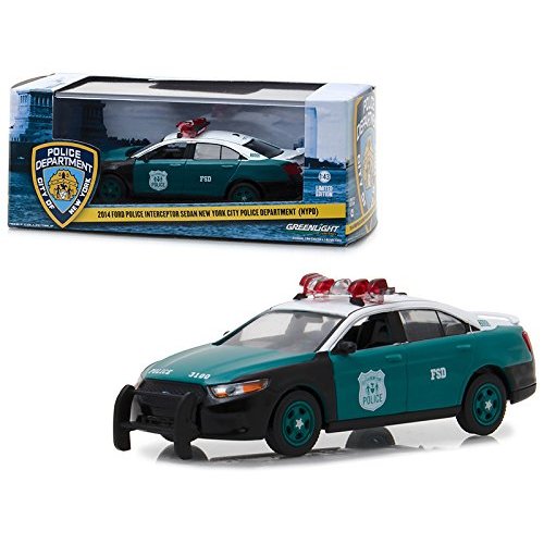 StarSun Depot 2014 Ford Police Interceptor Sedan York City Police Department (NYPD) Vintage Show Vehicle 1/43 Diecast Model Car Greenlight