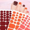 JERCLITY 440 Pieces 20 Sheets Toe Nail Stickers Full Nail Wraps Pink Red Solid Color Toenail Polish Strips for Women Girls Kids Self-Adhesive Toe Stickers Polish Gel Toenails Stickers with Nail File