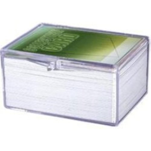 5 x Card Storage Case - (100ct) Ultra Pro HINGED Clear Plastic Box #43005 - Each box holds up to 100 cards