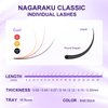 NAGARAKU Eyelash Extensions Individual Lashes 0.05mm D curl 13mm Classic Matte Black Soft Natural Professional 16 rows Beauty Salon Supplies