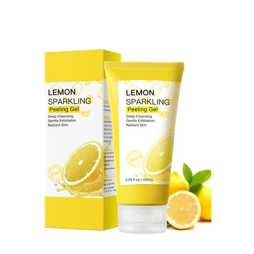 Lemon Sparkling Peeling Gel,Exfoliating Face Scrub Peeling Gel,Deep Cleansing, Exfoliating Face W...